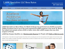 Tablet Screenshot of lasikspecialistsbocaraton.com